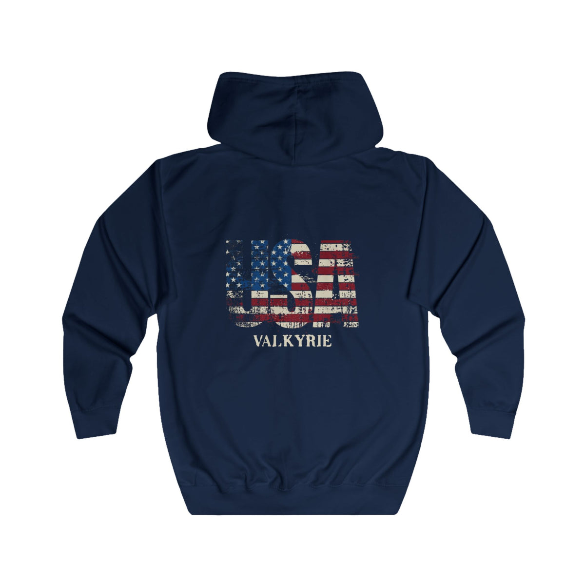 USA Flag Valkyrie Zip Hoodie