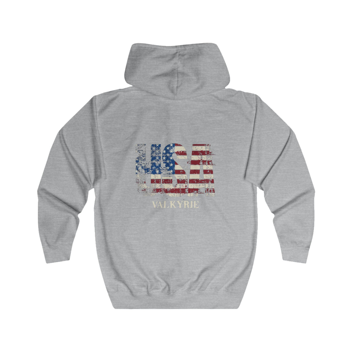 USA Flag Valkyrie Zip Hoodie